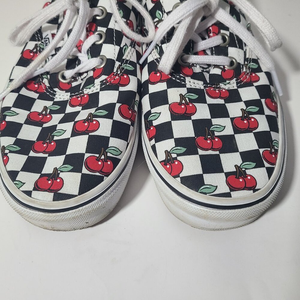 Vans Off the Wall Cherry Checkered Women's Low Shoes Size 9 - Picture 3 of 8
